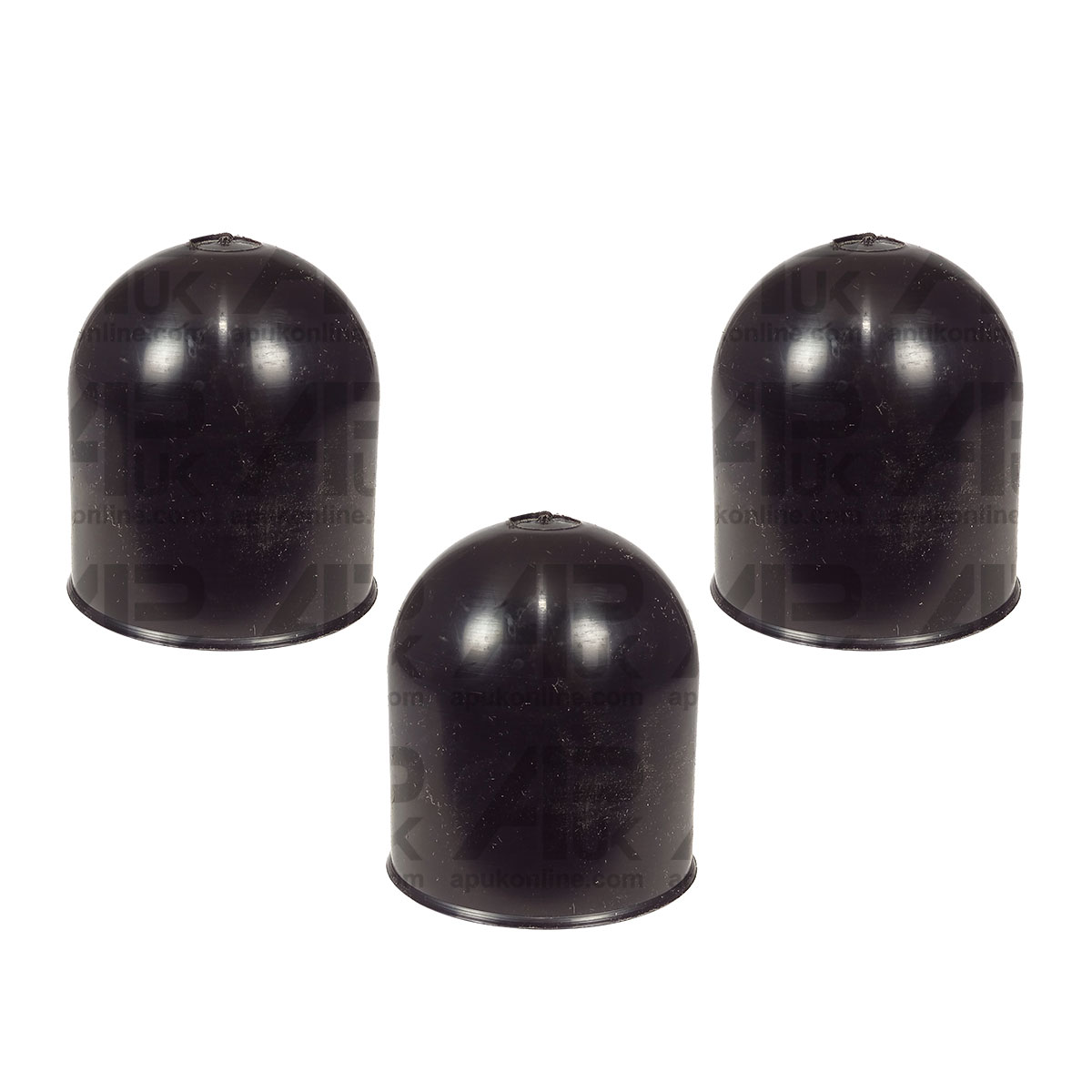 3x 50mm Black Plastic Tow Bar Ball Cover Cap Towing Hitch Garden Tractor Ride on