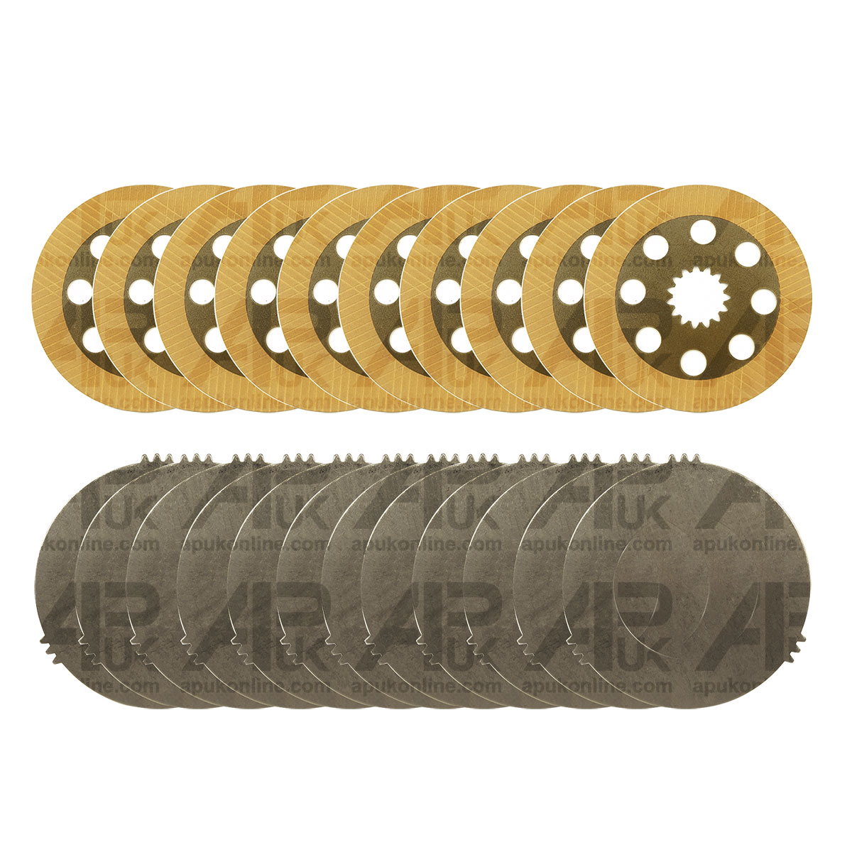 10 Brake Friction Disc &amp; 12 Intermediate Counter Plate Set for JCB 3CX Backhoe