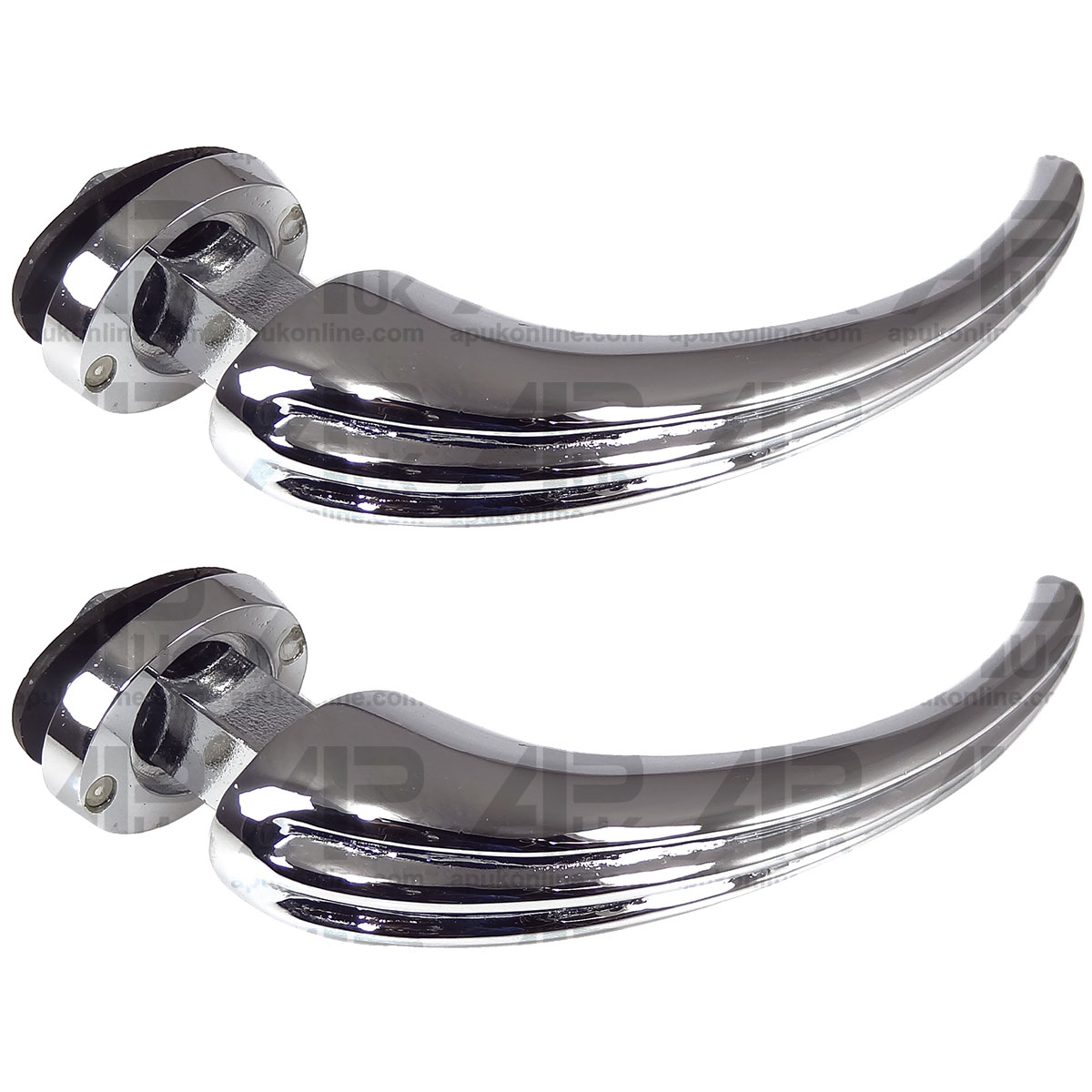 2x Chrome Curved Bonnet Handles for Fordson Dexta Major Super Power Tractor