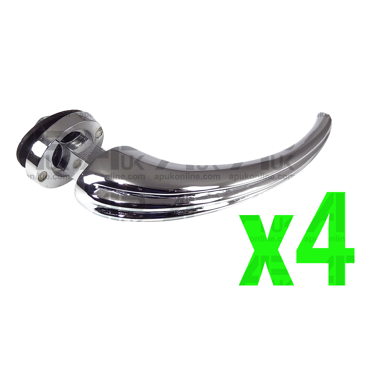 4x Chrome Curved Bonnet Handles for Fordson Dexta Major Super Power Tractor