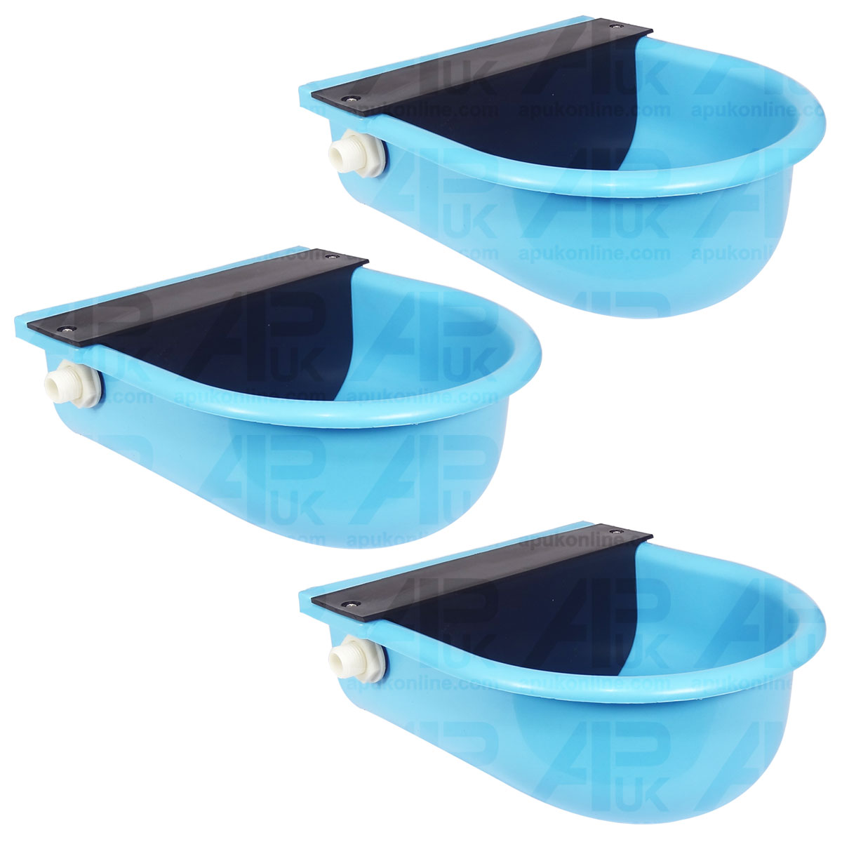 3x Plastic Automatic Water Trough Drinking Bowl Drinker Dog Sheep Pig Pet Animal