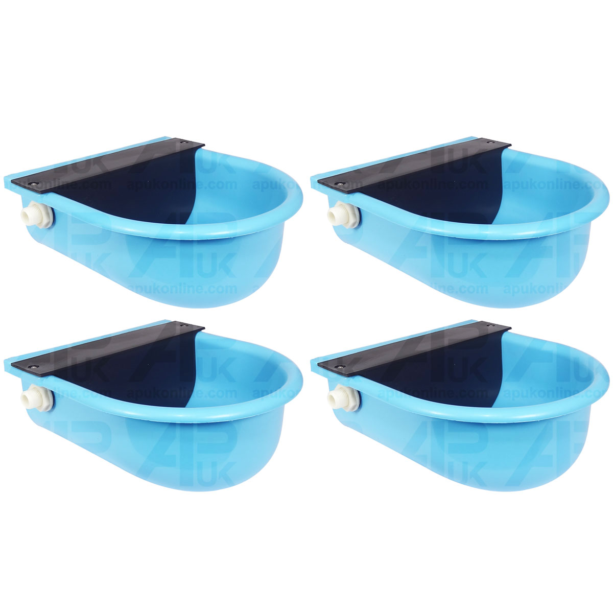 4x Plastic Automatic Water Trough Drinking Bowl Drinker Dog Sheep Pig Pet Animal