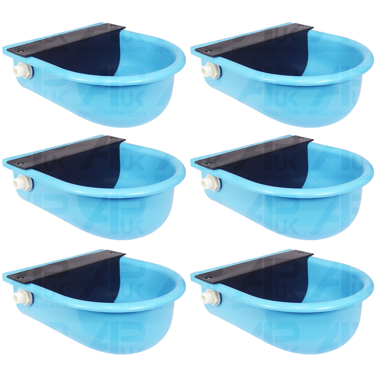 6x Plastic Automatic Water Trough Drinking Bowl Drinker Dog Sheep Pig Pet Animal