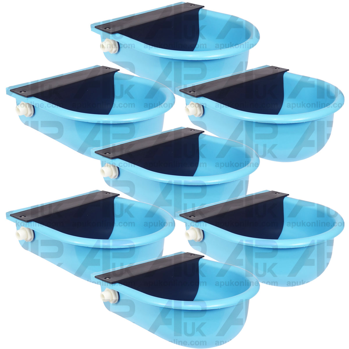 7x Plastic Automatic Water Trough Drinking Bowl Drinker Dog Sheep Pig Pet Animal