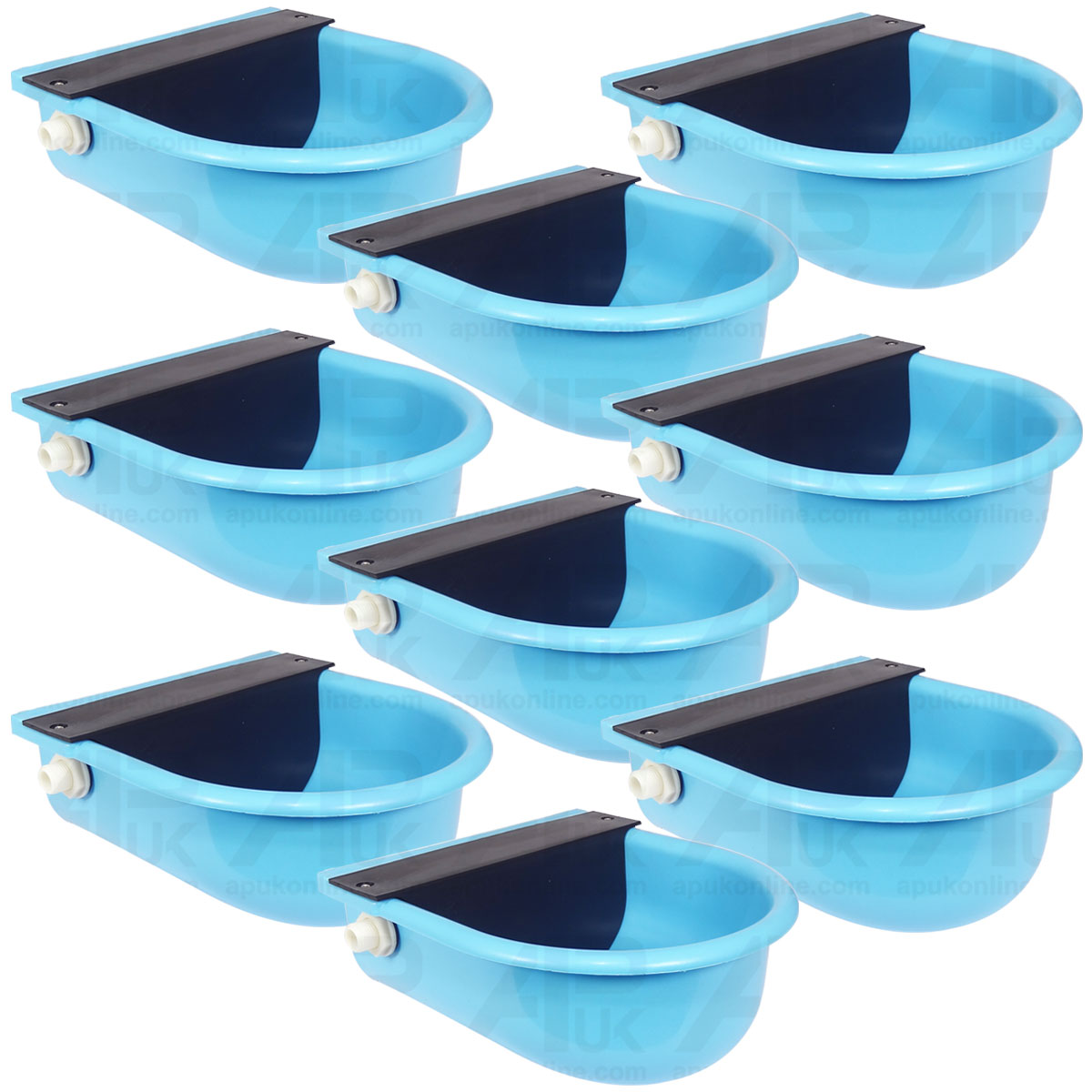 9x Plastic Automatic Water Trough Drinking Bowl Drinker Dog Sheep Pig Pet Animal