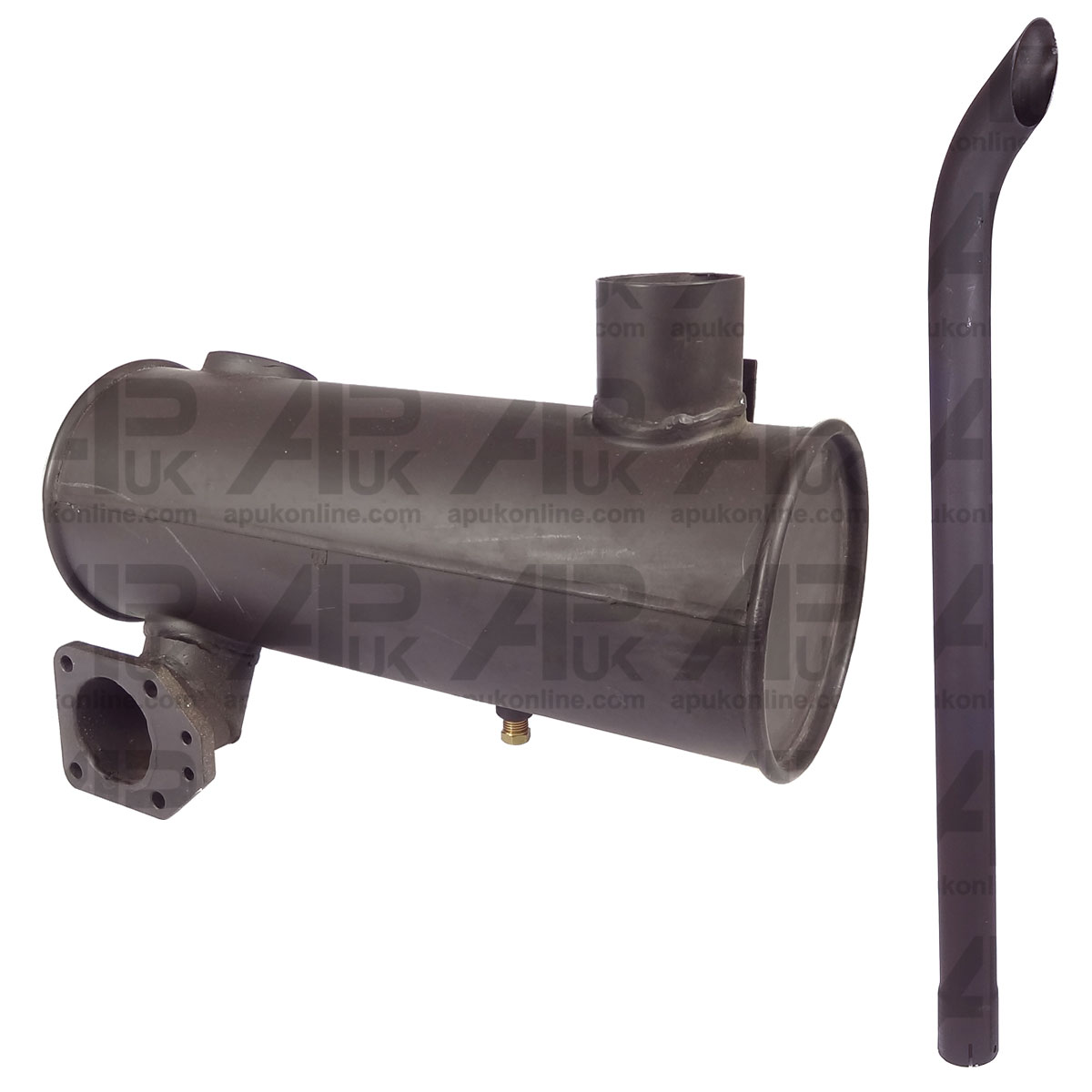 Underhood Exhaust Box &amp; Silencer Pipe for Massey Ferguson 390 390T 398 Tractor