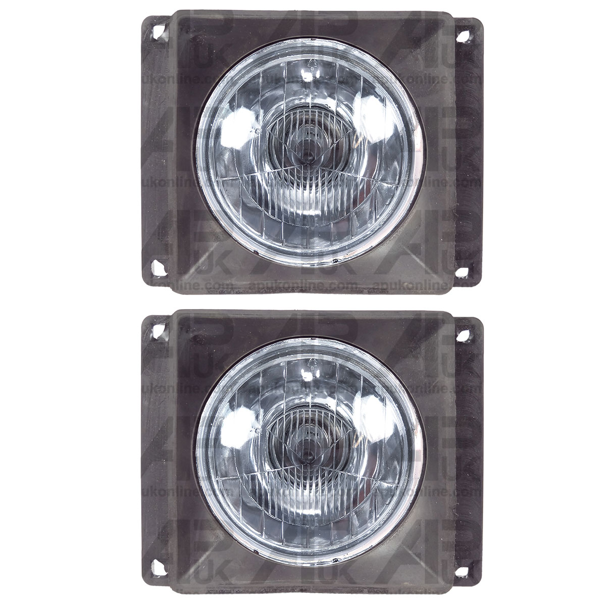 2x Headlight Lamp 4 1/2&quot; &amp; Rubber for Case International IH 276 354 Tractor