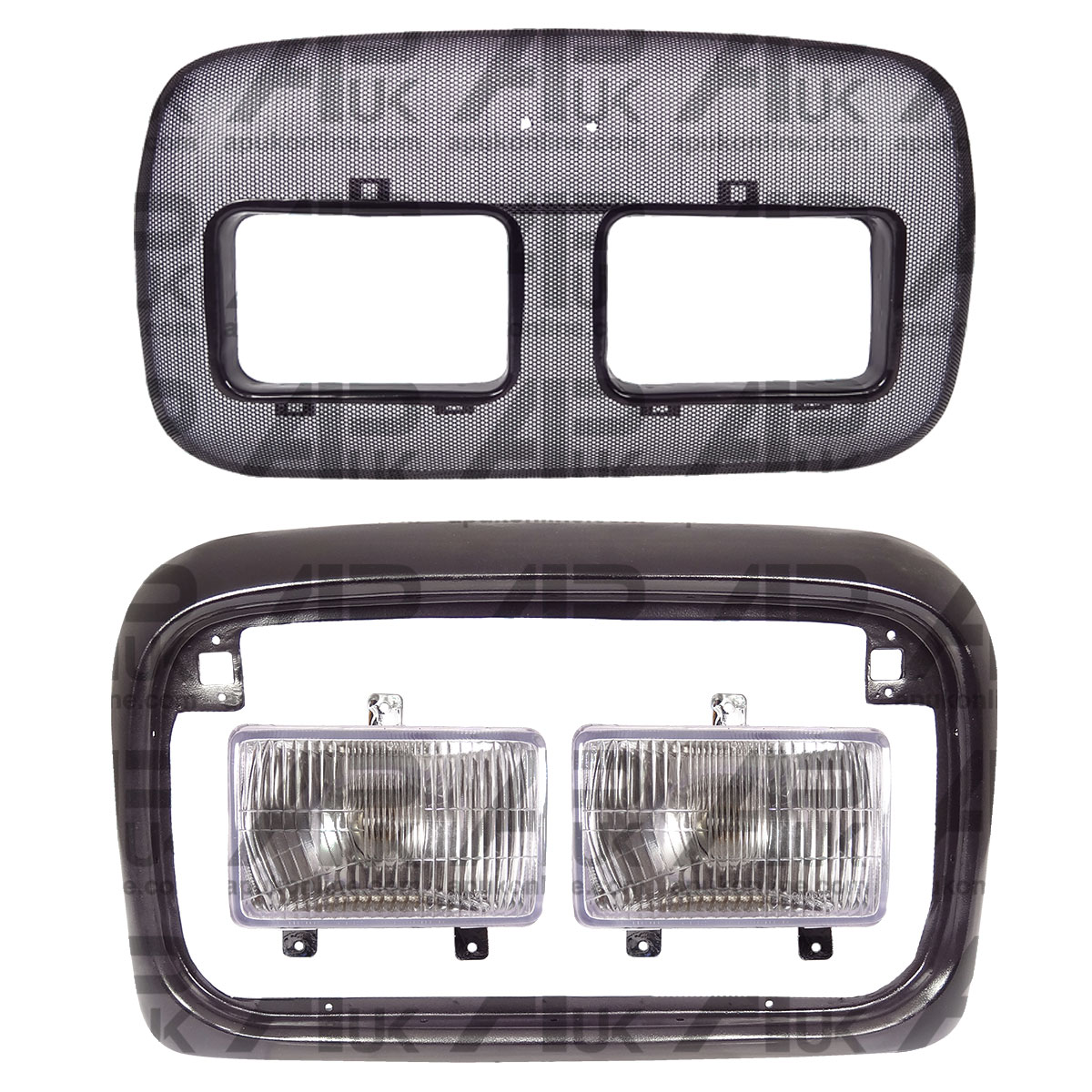 Front Grill & Nose Cone & Headlight Lamps Kit for Massey Ferguson 4215 Tractor