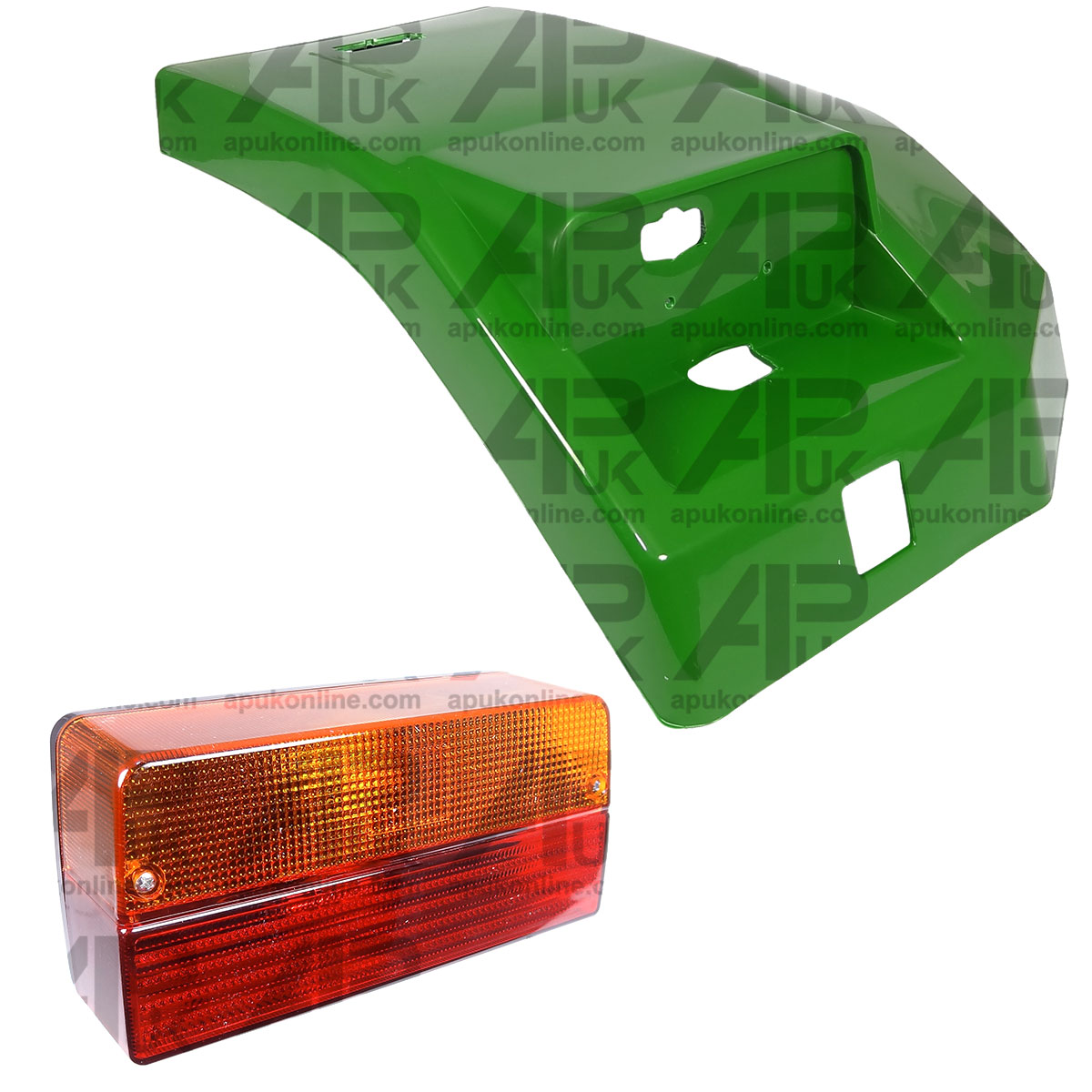 Mudguard Extension Fender LH &amp; Brake Light Lamp Kit for John Deere 6110 Tractor