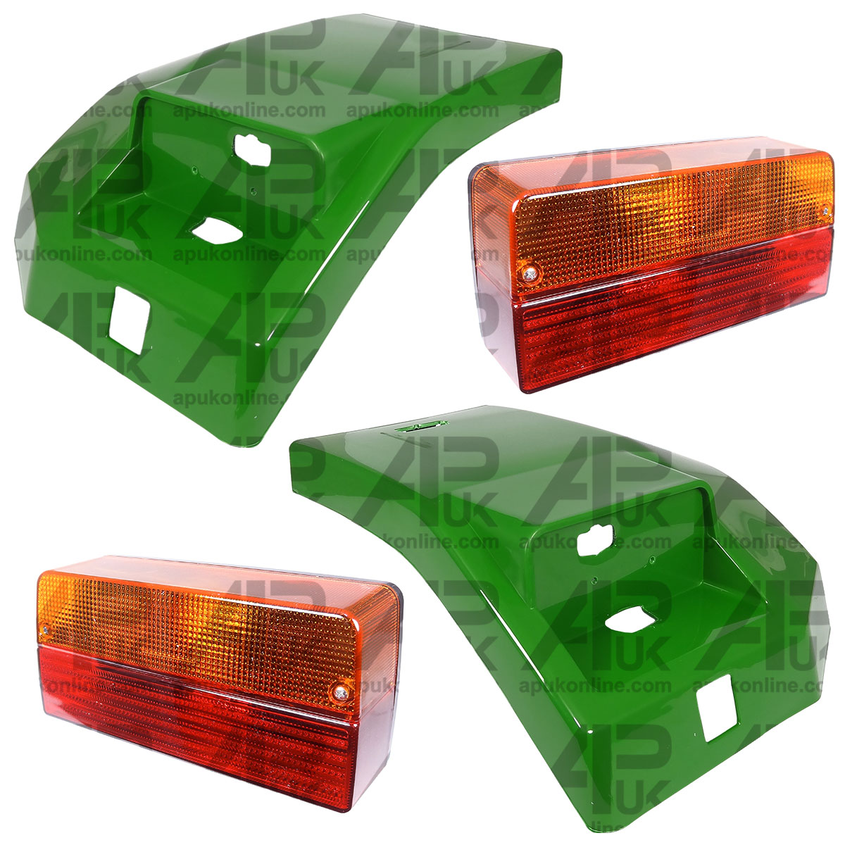 Mudguard Fender LH &amp; RH &amp; Brake Light Lamp Kit for John Deere 6410 6506 Tractor