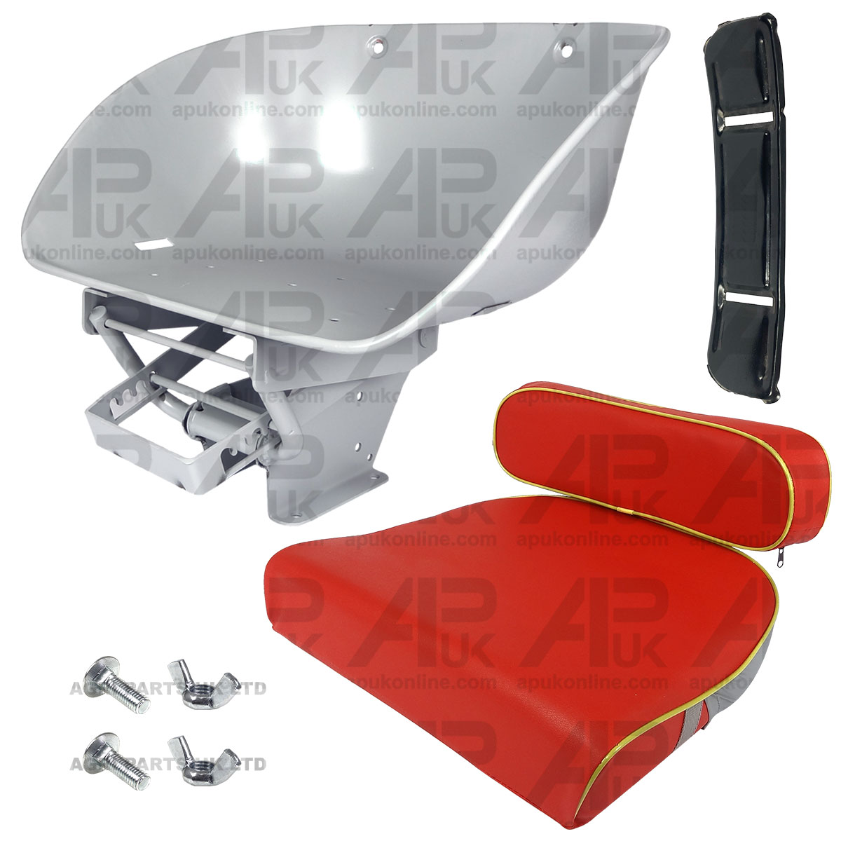 Adjustable Seat Pan &amp; Red Yellow Cushion for David Brown 770 780 880 990 Tractor