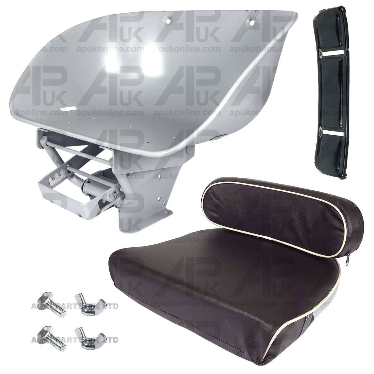 Adjustable Seat Pan Black White Cushion for David Brown 770 780 880 990 Tractor