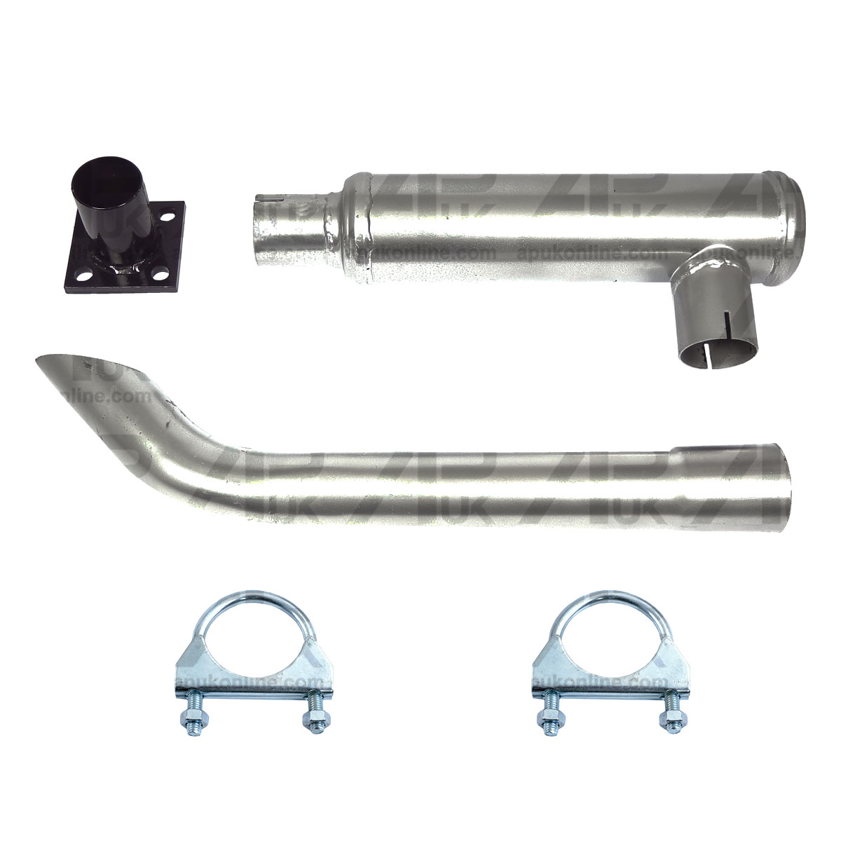 Exhaust Silencer Pipe &amp; Clamp for Kubota B1200 B1400 B1402 B1500 Compact Tractor