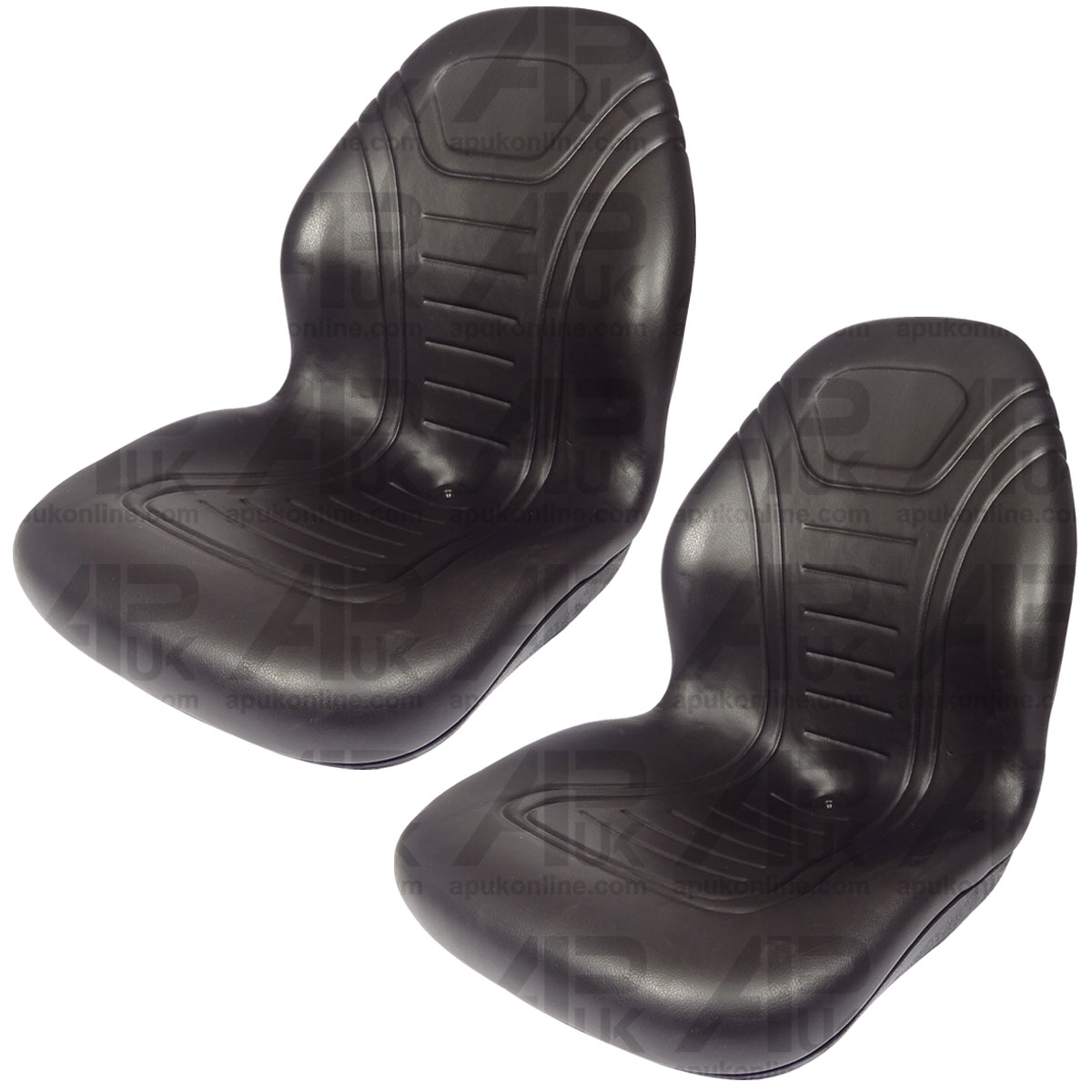 2X Black Seat pans Replacement for John Deere Gator Mower Turf Agri Milsco XB200