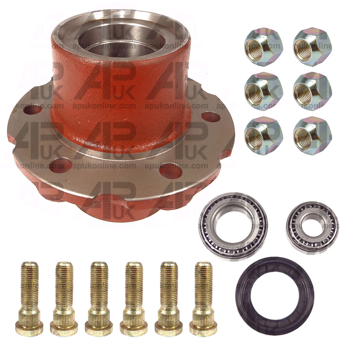 Wheel Hub &amp; Bearing Kit for Case International IH 395 474 475 484 485 Tractor
