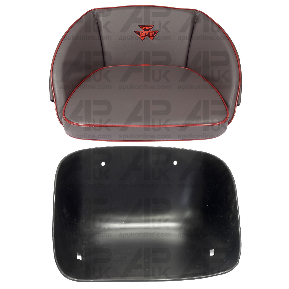 Embroided MF Triangle Seat Cushion with Metal Pan for Massey Ferguson Tractor