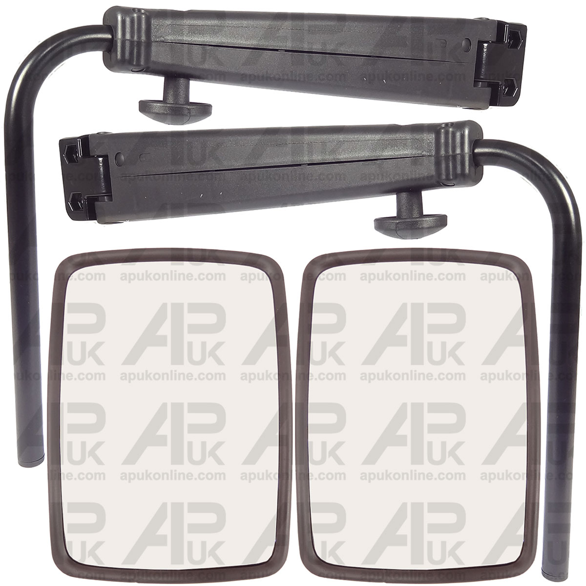 2X Heads &amp; Britax Adjustable Mirror Arms for David Brown Deutz Fendt Tractor