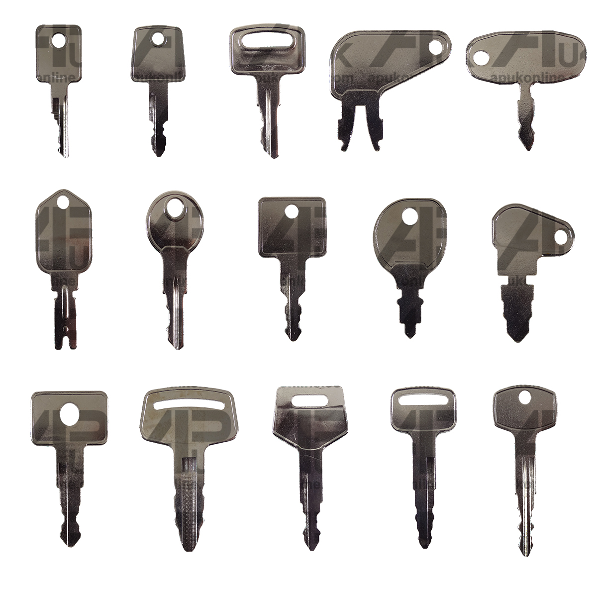15x Key Master Set for Hyster Clarke Yale Nissan Thwaites JCB Truck Forklift