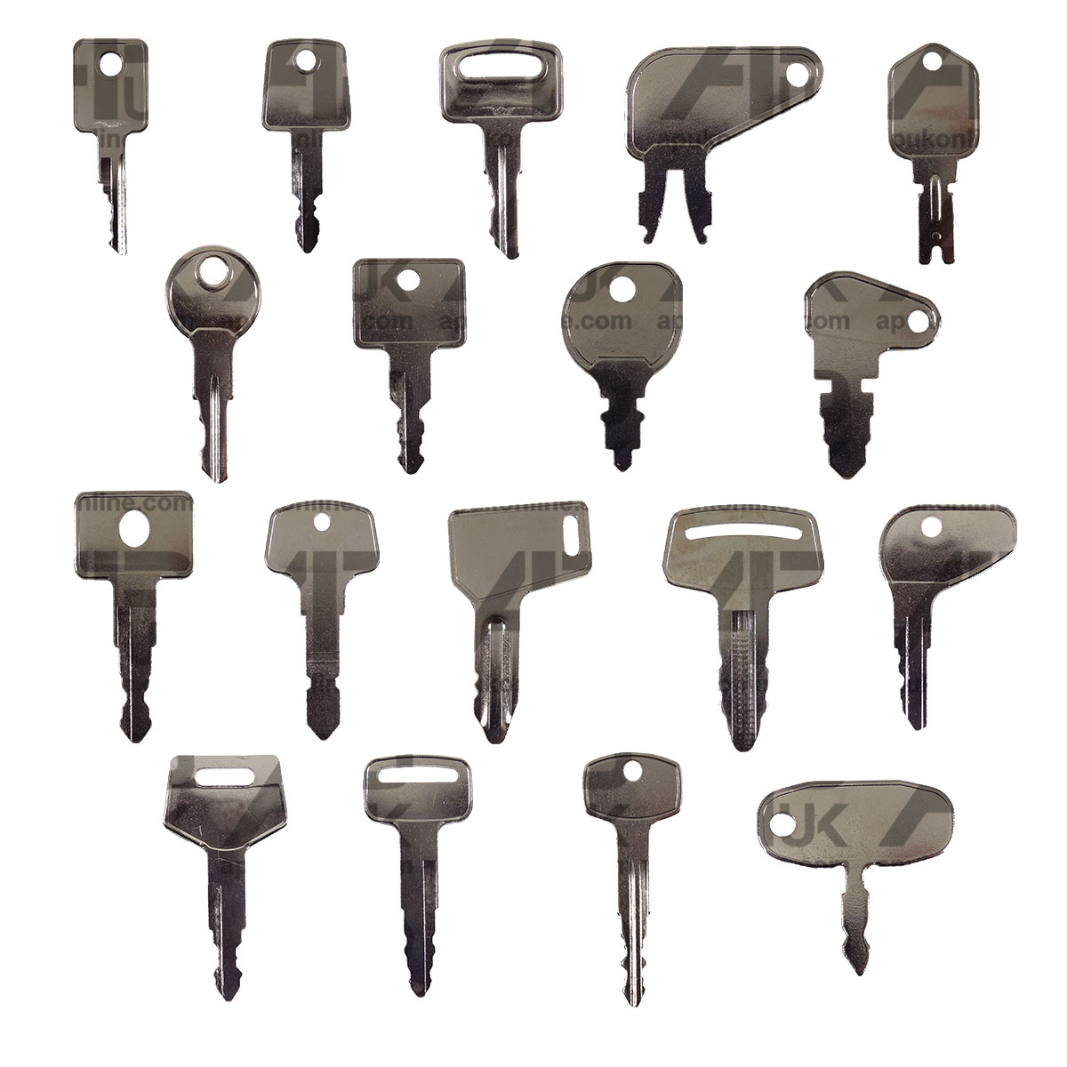 18 Key Master Set for Volvo Komatsu Caterpillar Hyundai Doosan Hitachi Excavator