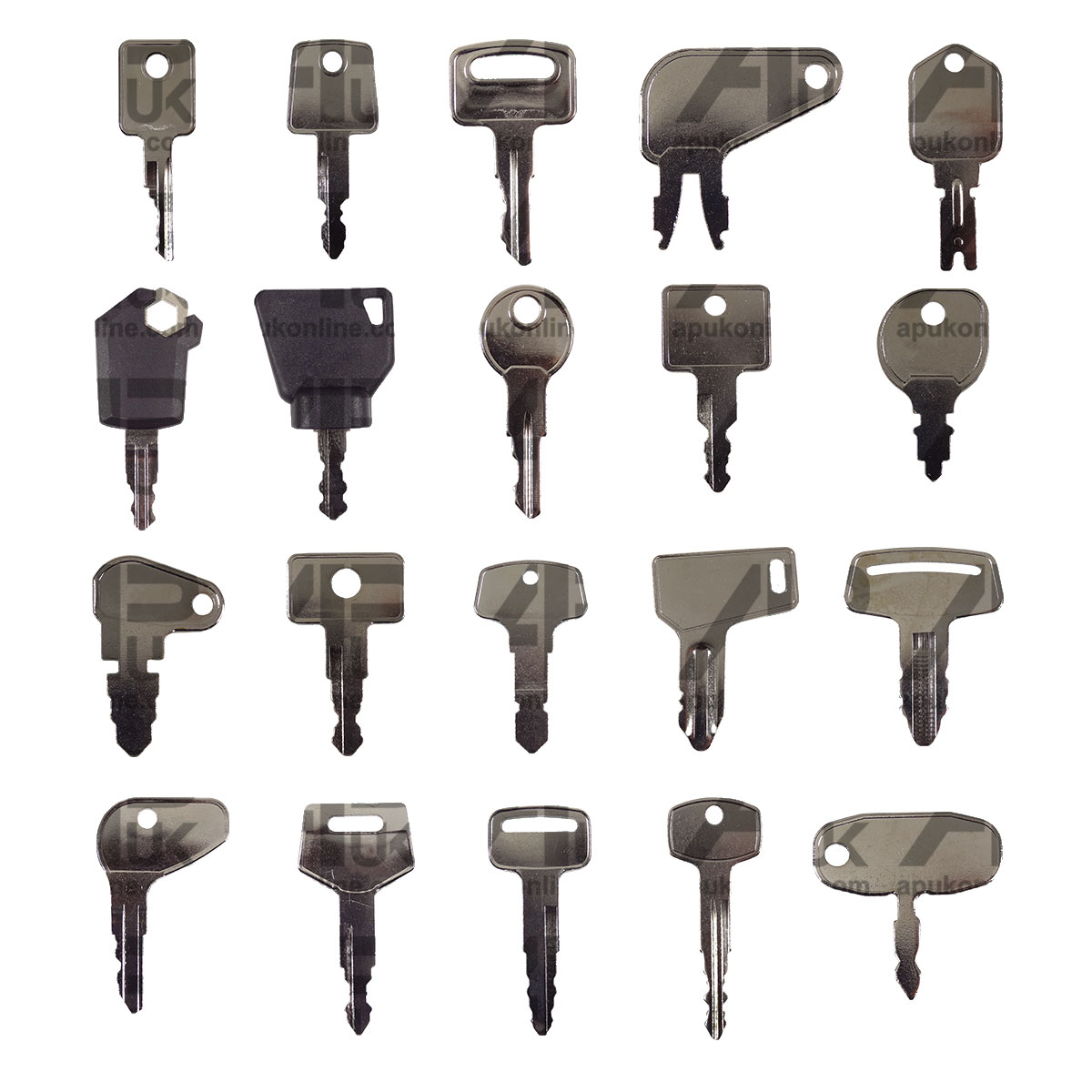 20x Key Master Set for Kubota Daewoo Terex Yanmar Kobelco Excavator Digger Plant
