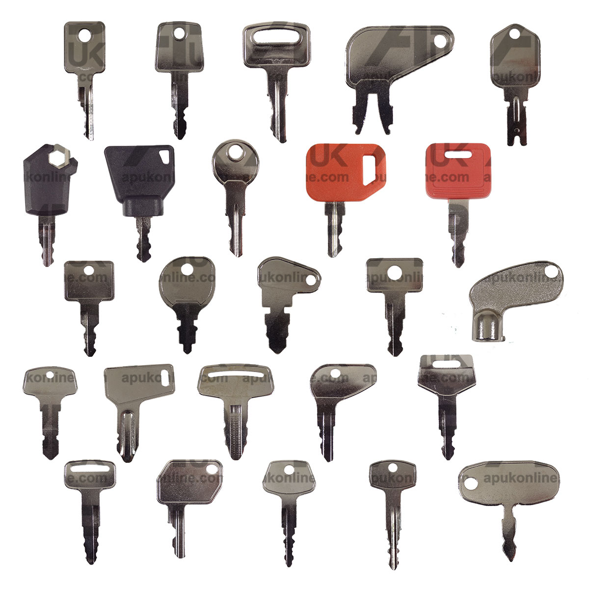 25x Key Master Set for Caterpillar Bobcat Case JCB  Deere Kubota Skid Steer