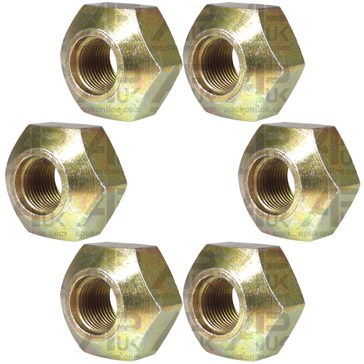 6x Rear Wheel Nut 3/4&quot; UNF for Ford New Holland Industrial Backhoe Tractor