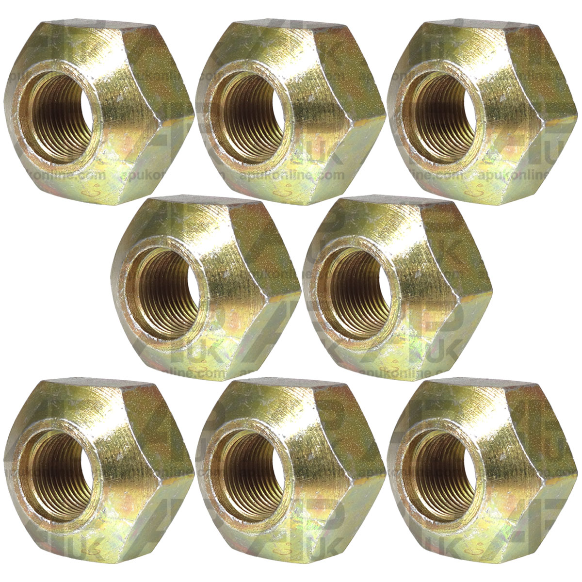 8x Rear Wheel Nut Nuts 3/4&quot; UNF Cone Set for Fordson Major Power Super Tractor