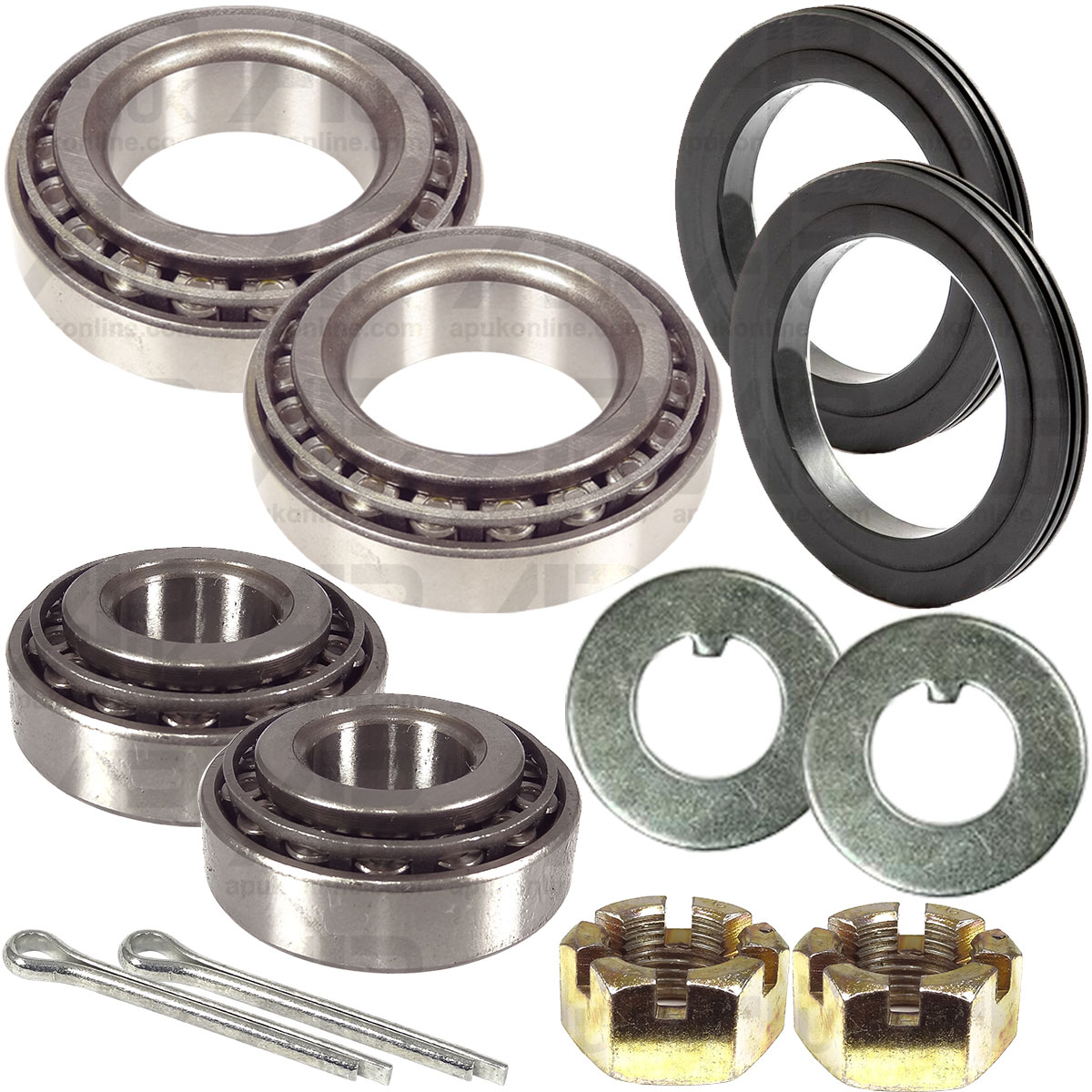 2x Front Wheel Bearing &amp; Seal Kit for Ford New Holland 5640 6410 6600 Tractor