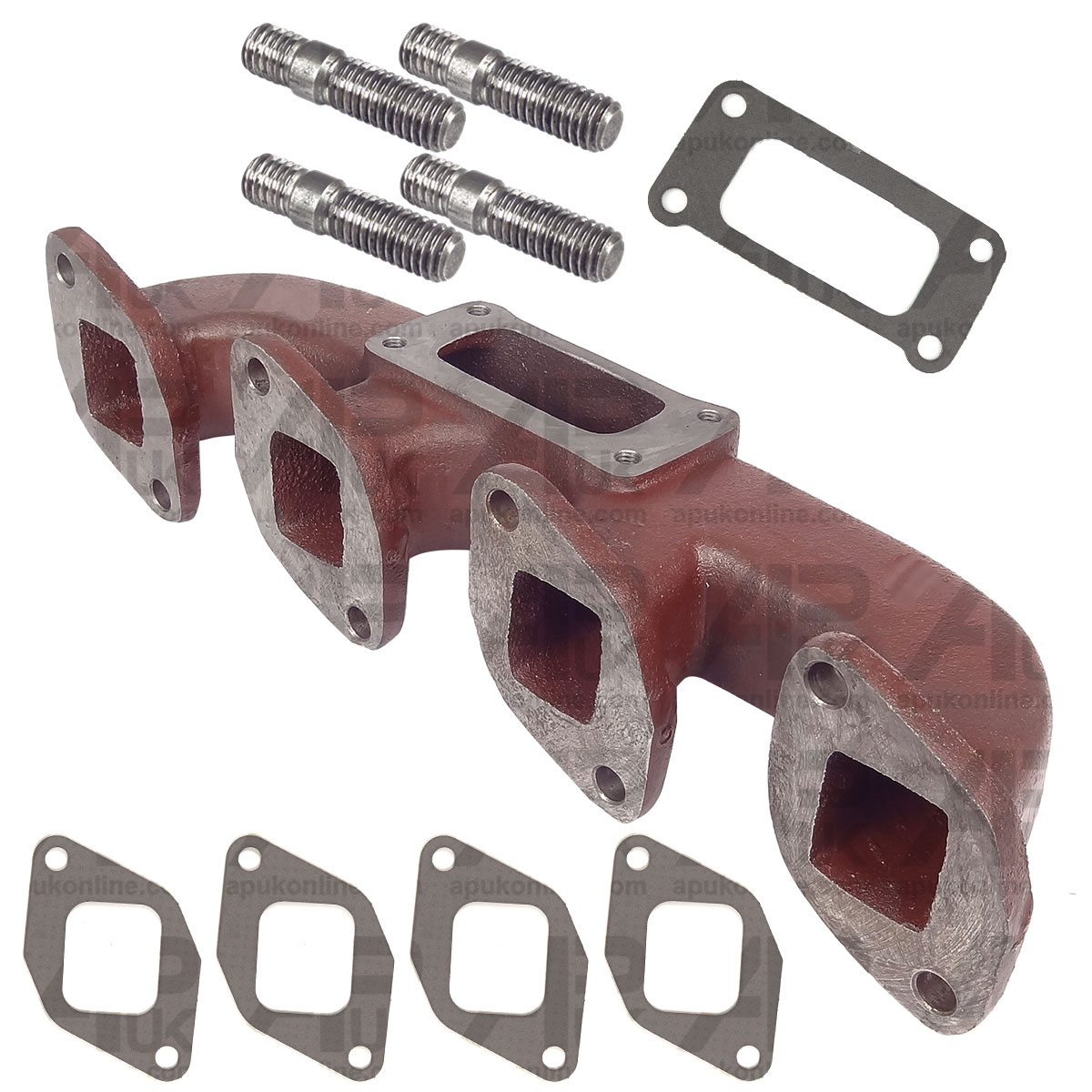 Exhaust Manifold &amp; Gaskets for Case International IH 238 248 258 268 288 Tractor