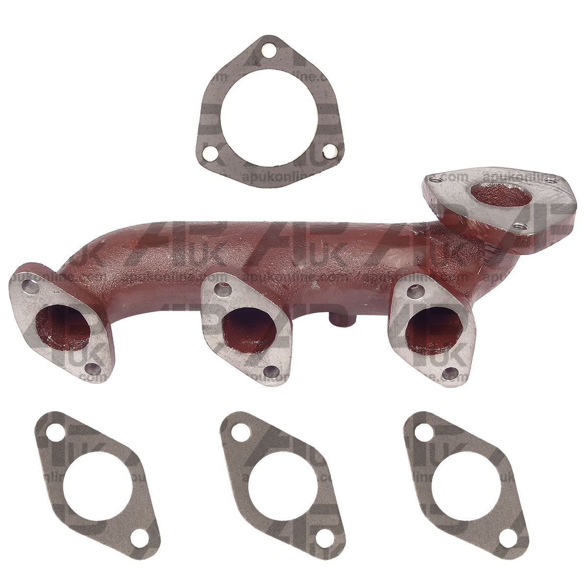 Exhaust Manifold &amp; Gaskets 3 Cyl for David Brown 770 780 880 885 1190 Tractor
