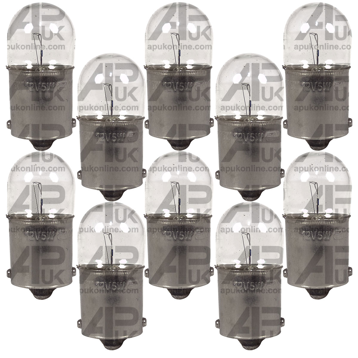 10 Lucas Side Light Bulb BA15s 12V 5W for Ford / New Holland David Brown Tractor