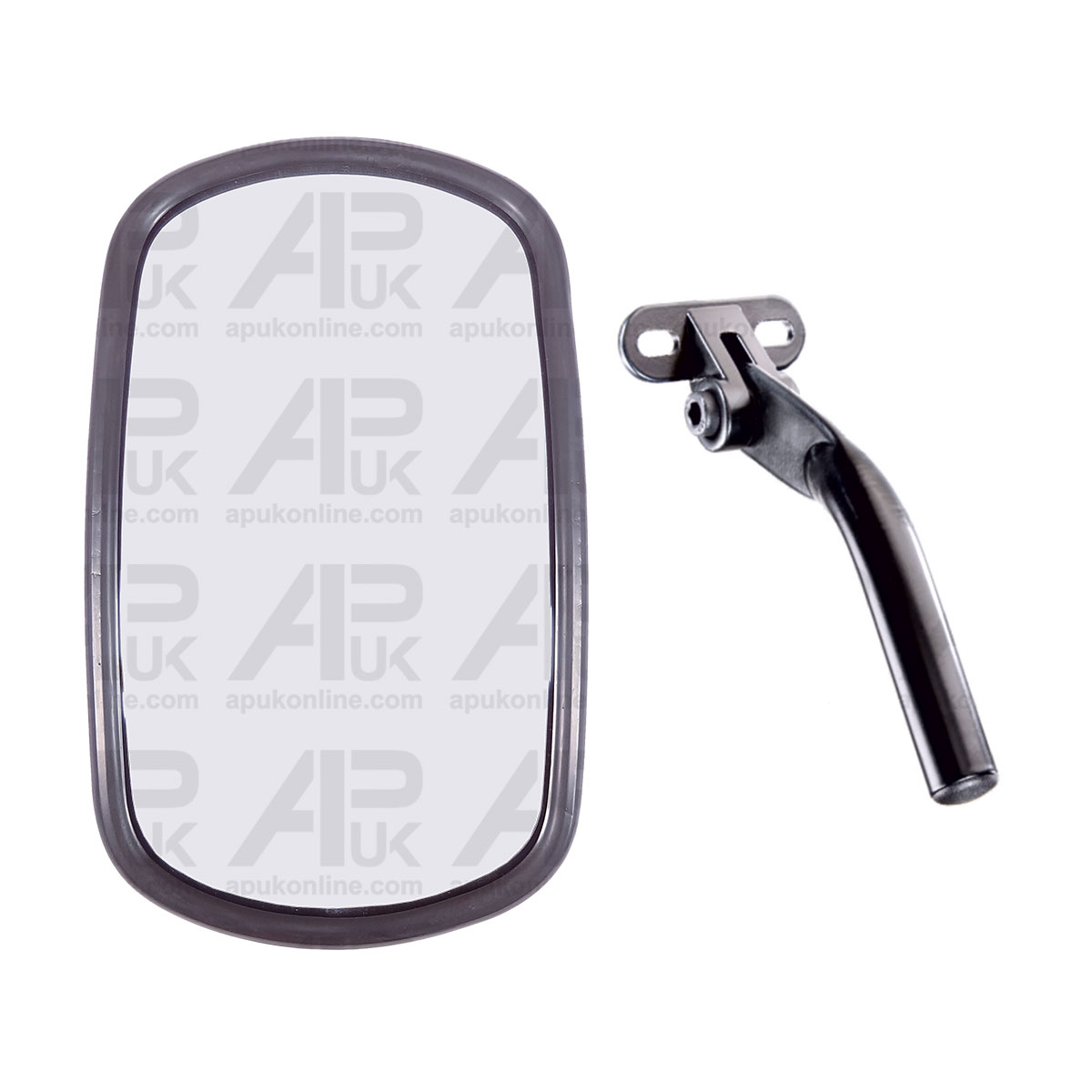 Universal Flat Exterior Mirror Head &amp; Arm 10&quot; x 6&quot; for JCB Telehandler Loadall