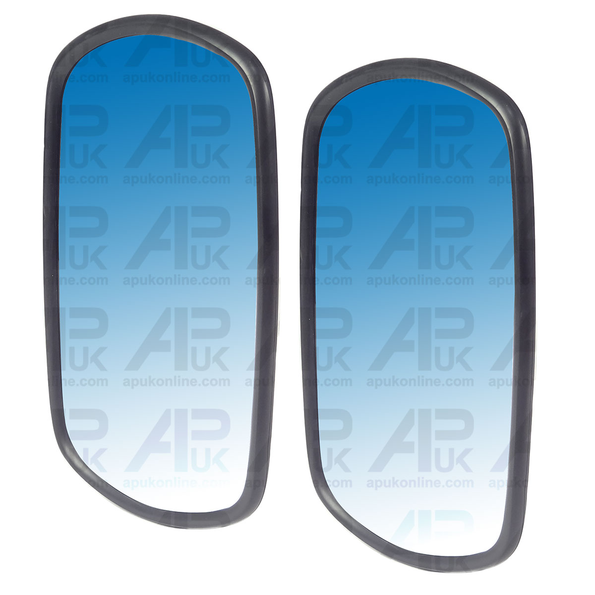 2x Universal 10&quot; x 6&quot; Flat Exterior Mirror Head for JCB Skid Steer Loader Dumper