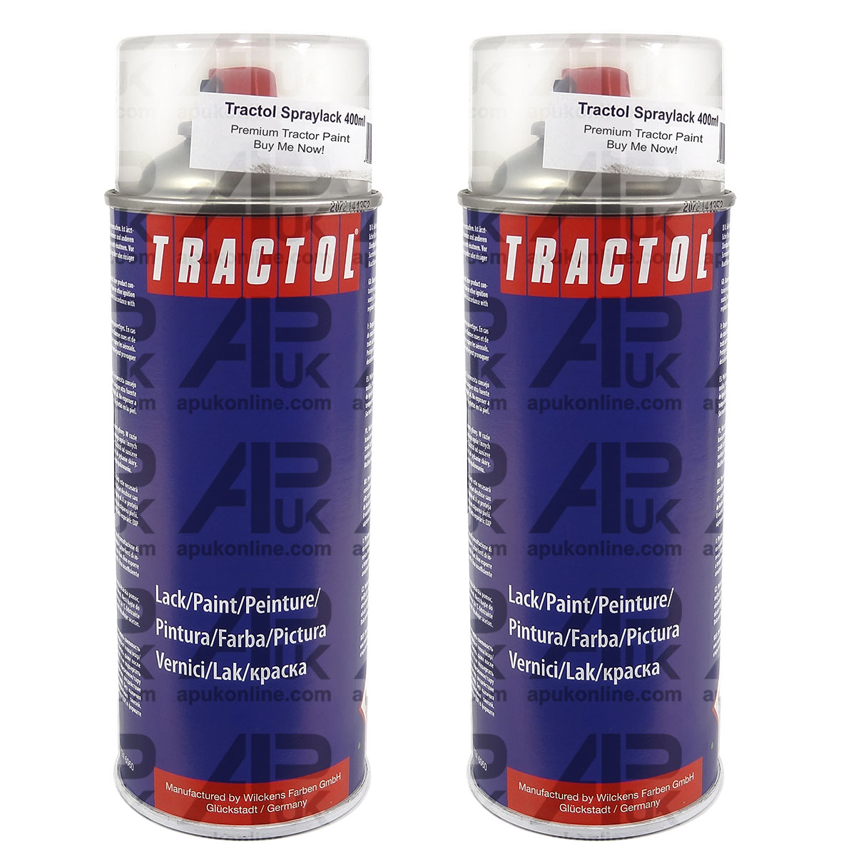 2x Tractol Super Red Aerosol Spray Paint for Massey Ferguson 2675 2680 Tractor
