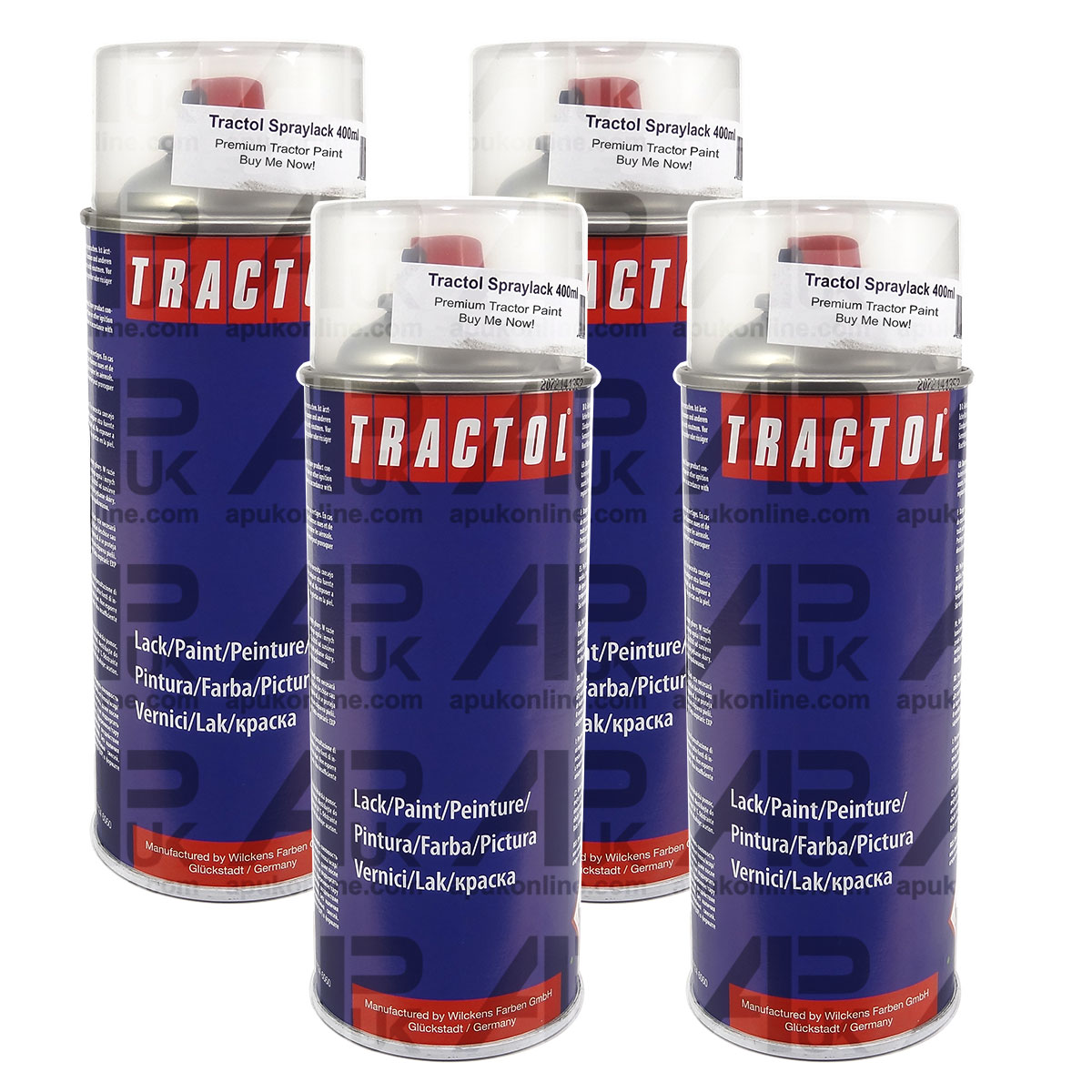 4x Tractol Super Red Aerosol Spray Paint for Massey Ferguson 5445 5455 Tractor