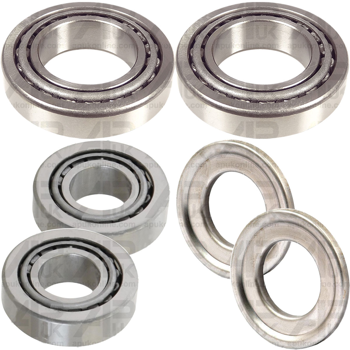 2x Front Axle Wheel Bearing Kit for Ford New Holland T4050 T4060 F N V Tractor