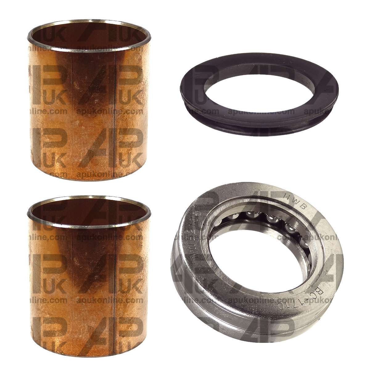 Kingpin Spindle Stub Axle Bush Kit for Ford NAA NAB 2N 8N 9N 230A 231 Tractor