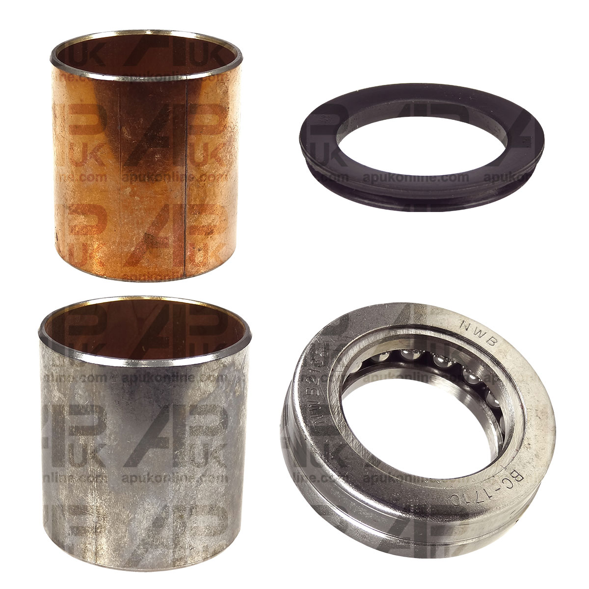 Kingpin Spindle Stub Axle Bush Kit for Ford 233 530A 531 541 600 601 Tractor