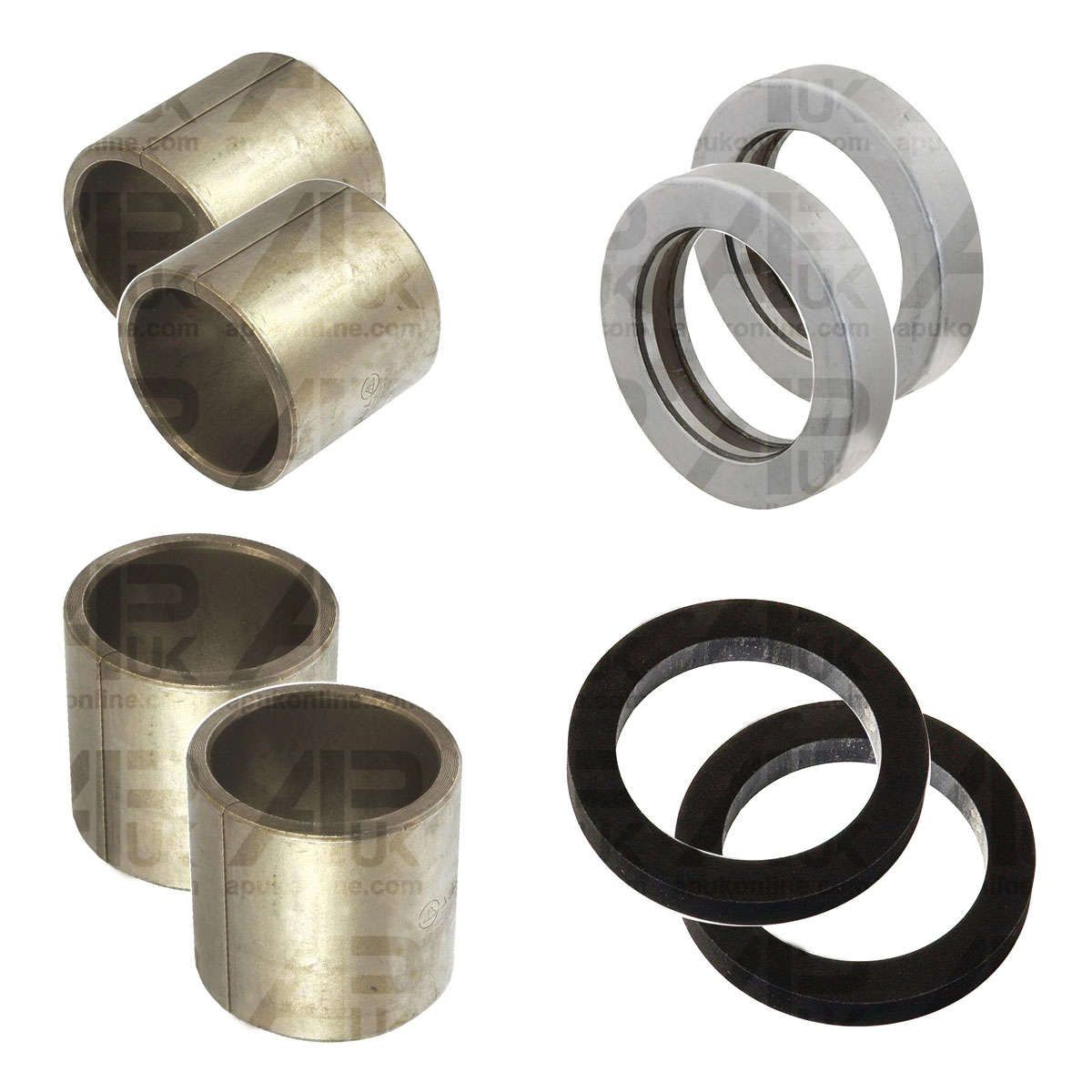 2x Kingpin Spindle Stub Axle Bush Kit for Ford 7600 7610 7700 7810 Tractor