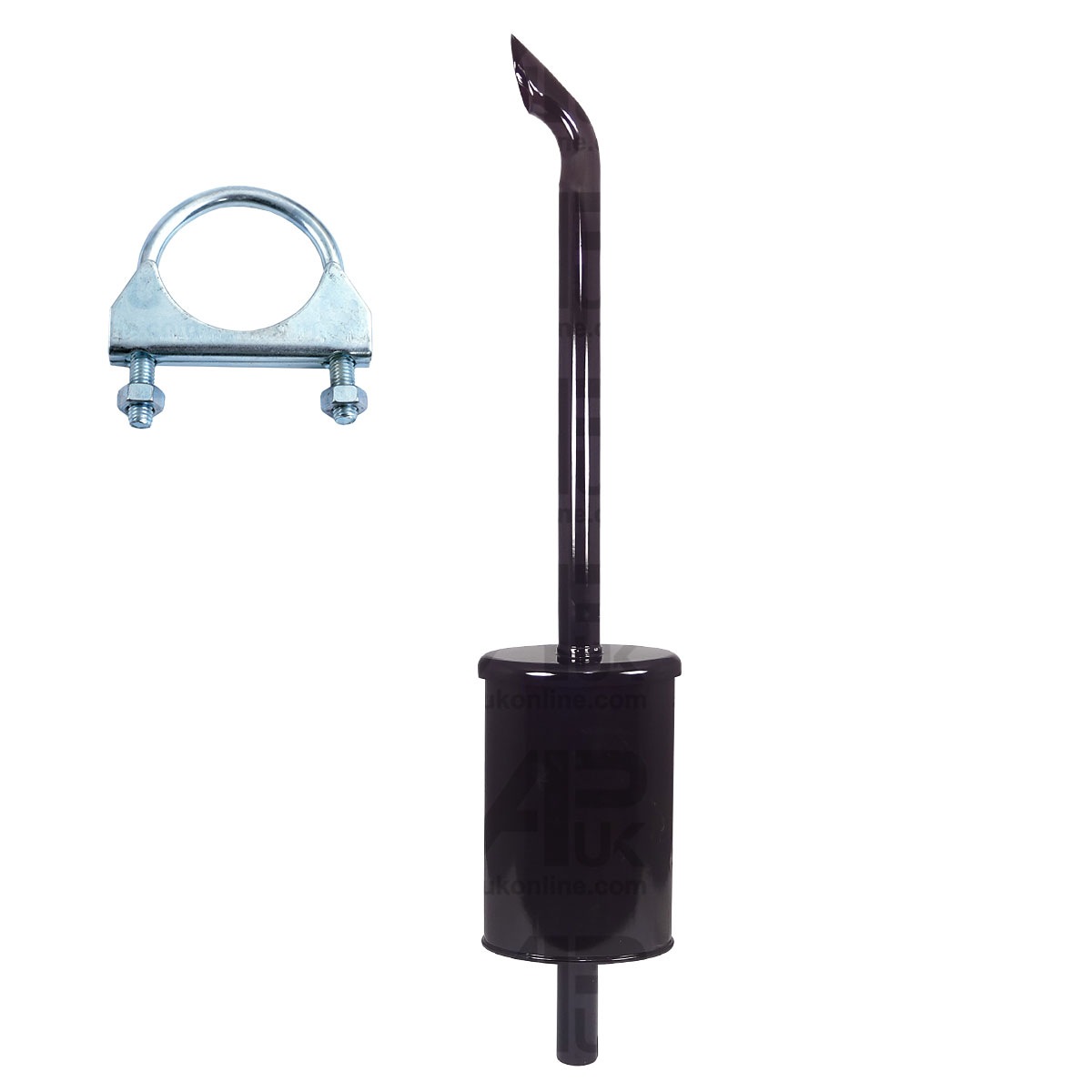 Exhaust Pipe Silencer + Clamp for Ford 3910H 3930H 4130H 4610H Tractor