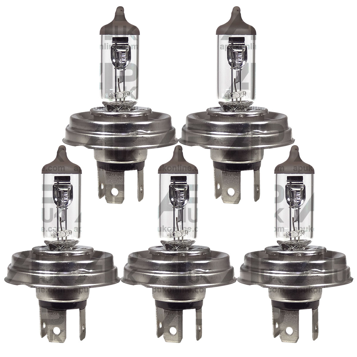 5x Head Lamp Light Bulb Lucas 12V H4 55W for Ford 6810 7410 7600 7610 Tractor