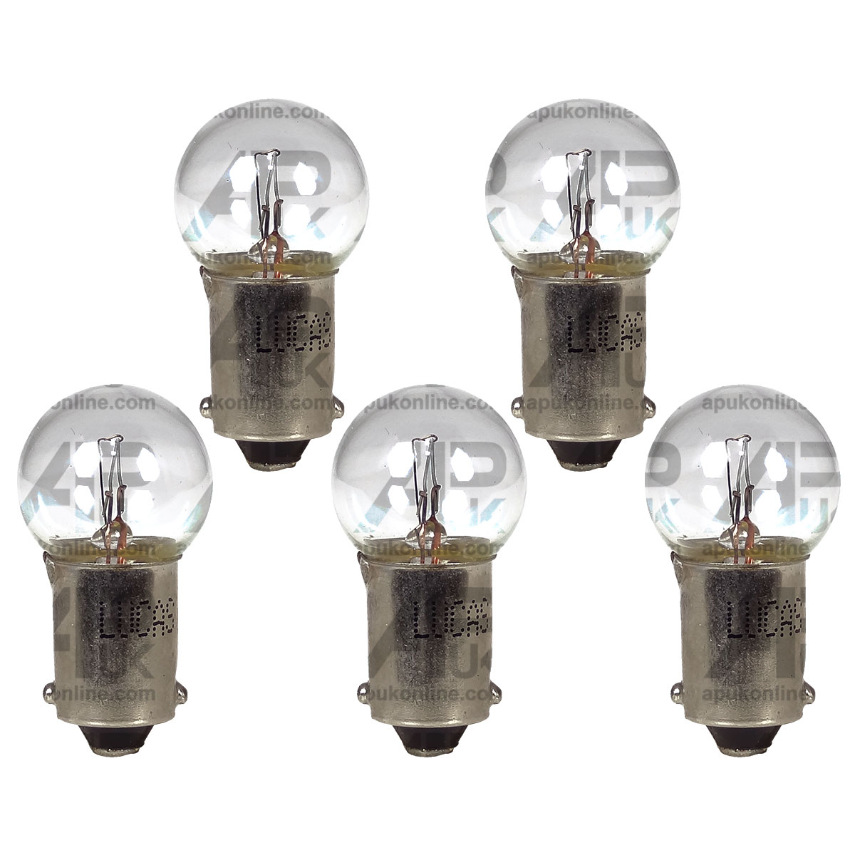5x Number Plate Bulbs Lucas 12V For Massey Ferguson 230 235 240 245 250 Tractor