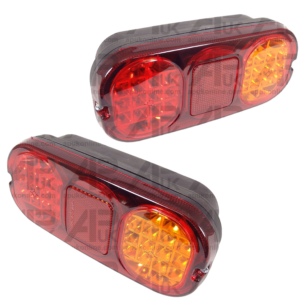 2x Rear LED Stop Brake Tail Lamp Light Unit Universal Trailer Truck Tractor