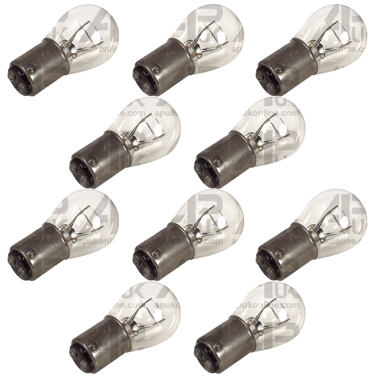 10x Lucas Stop Tail Light Bulb 12V 5W BAY15d for Tractor