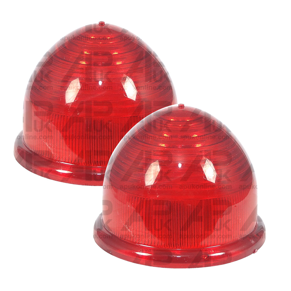 2 Rear Red Dome Tail Light Lens for Morris Morgan Mini Cobra Triumph MG Classic