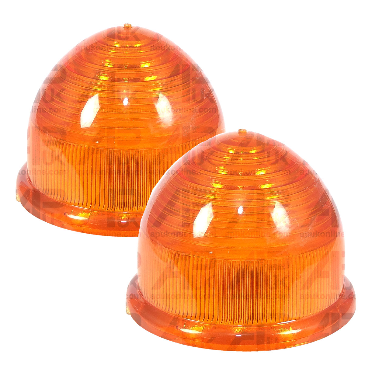 2x L594 Type Indicator Light Lamp Amber Plastic Lens for Austin Vintage Tractor