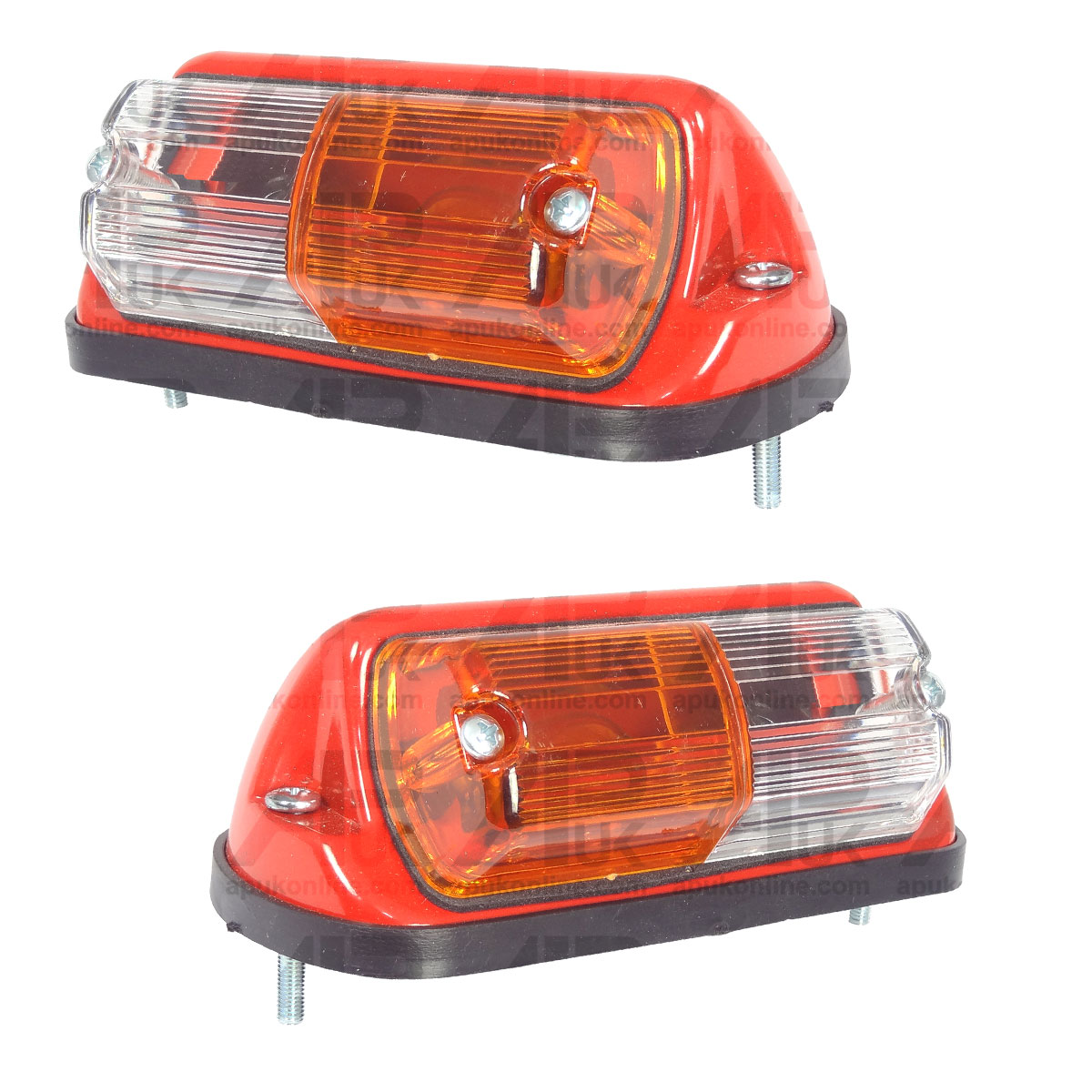 2x Red Front Side Light Lamp Indicators for Leyland 285 344 384 2100 Tractor