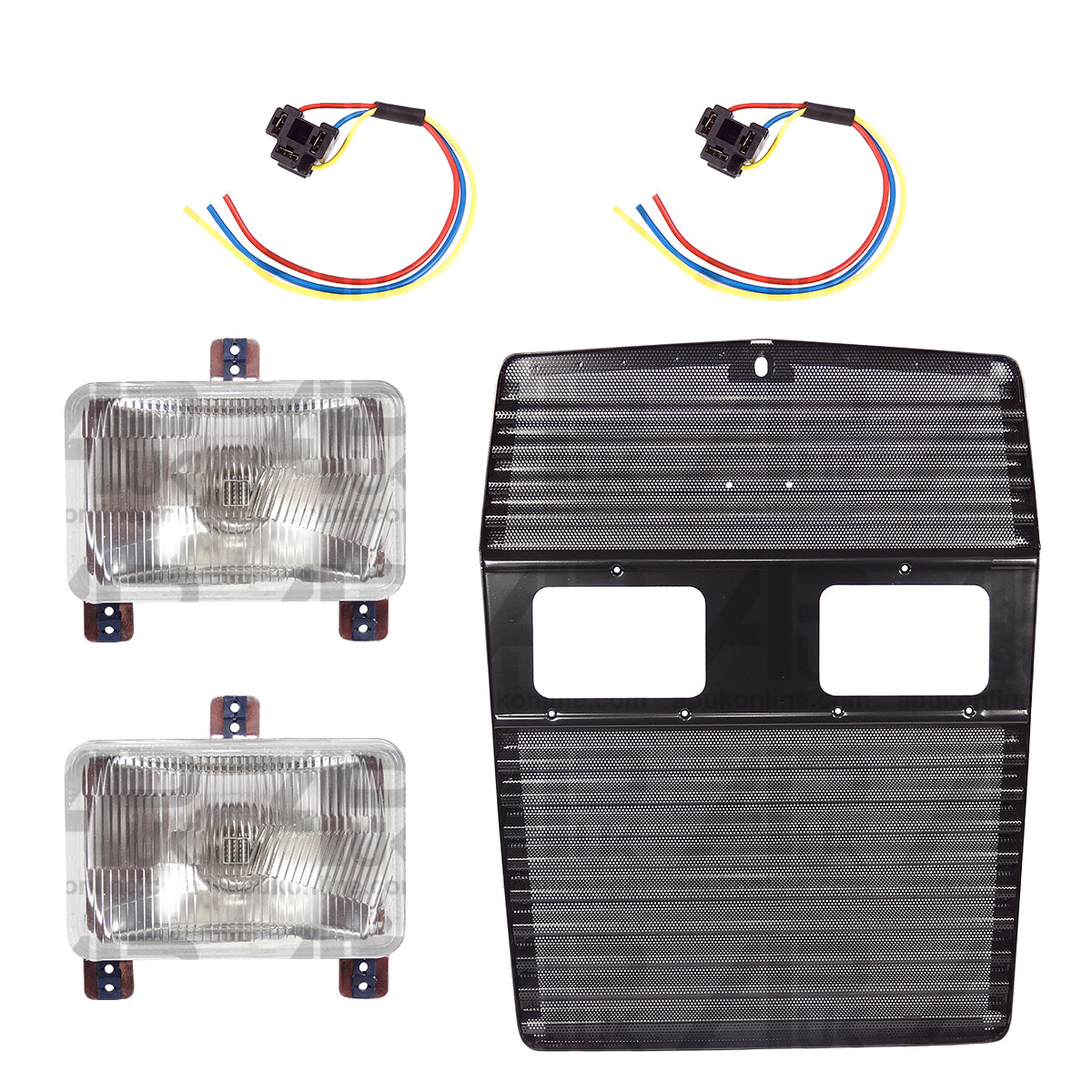 Front Grille 710mm Hi Cab &amp; Light Kit for Massey Ferguson 396 398 399 Tractor