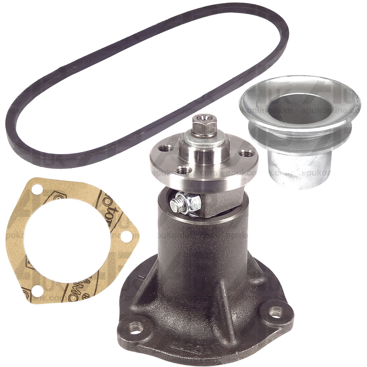 Water Pump Hub Pulley Belt Set for Massey Ferguson TEA20 TED20 TE20 Tractor