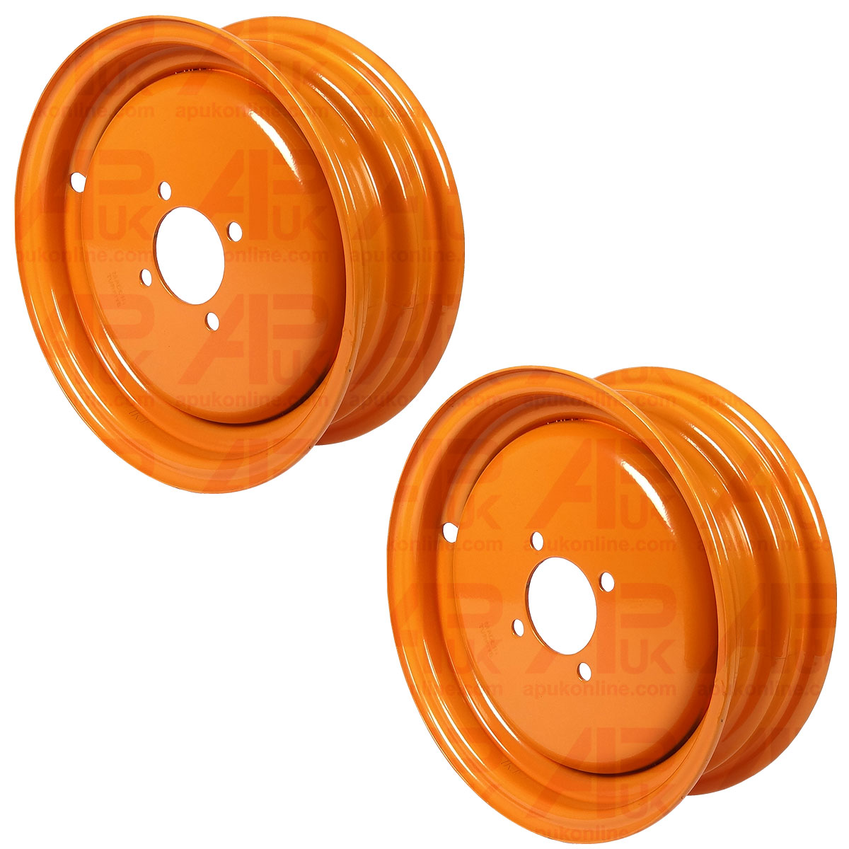 2x Front Wheel 12 Inch Rims 4 Stud for Iseki Compact Lawn Mower Ride On Tractor